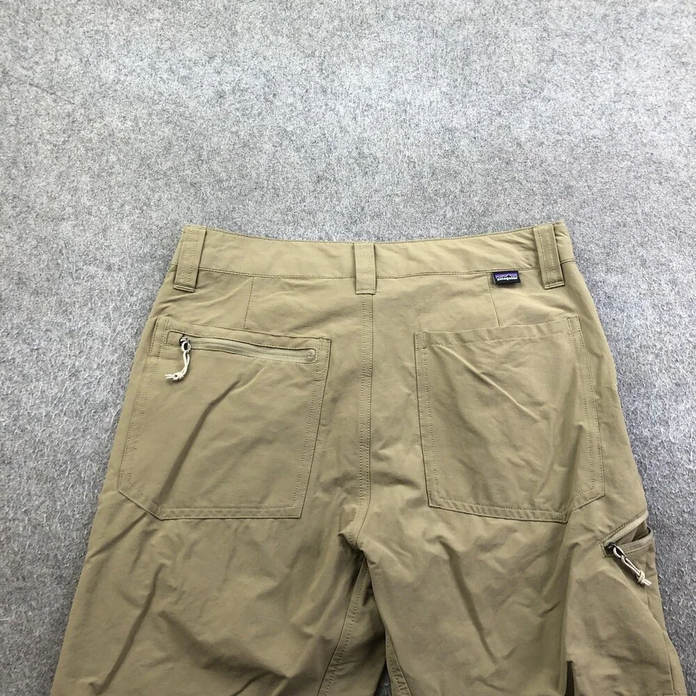 Patagonia Shorts Mens 30 Beige Microfiber 10 Inch Hiking Quick Dry Pockets - Picture 7 of 10